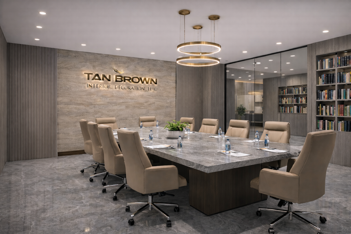 Tan brown interiors project photo
